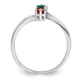 14k White Gold Family Jewelry Ring - 7 / Genuine
